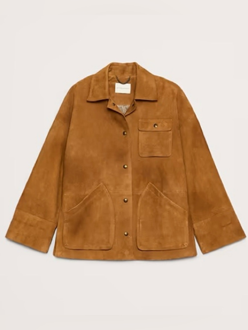 Banana Republic Heritage suede oversized jacket in camel